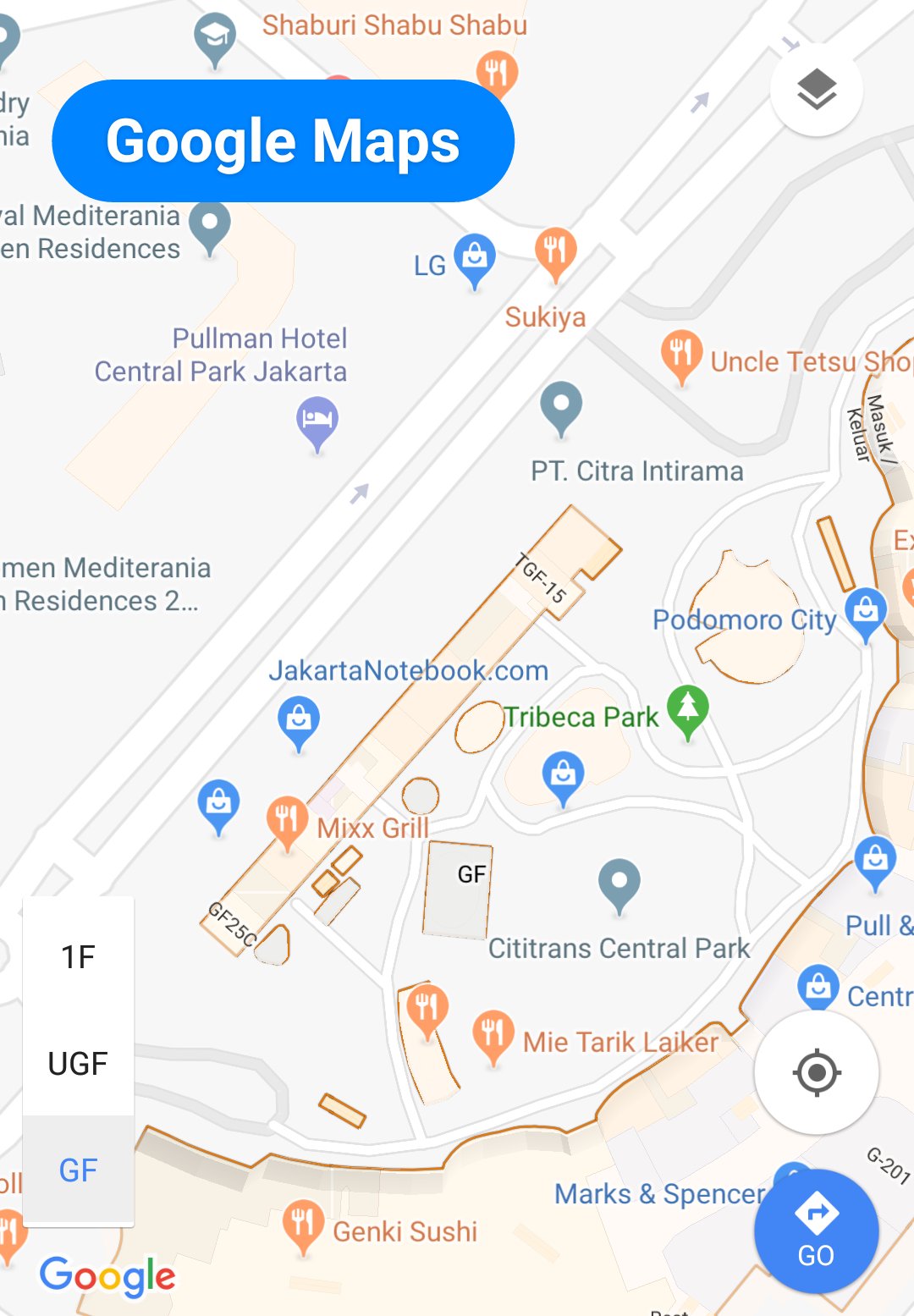 Google Maps version of the mall
