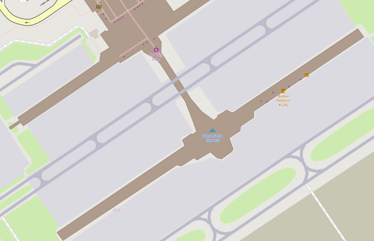 Displayed map of klia2, before changeset