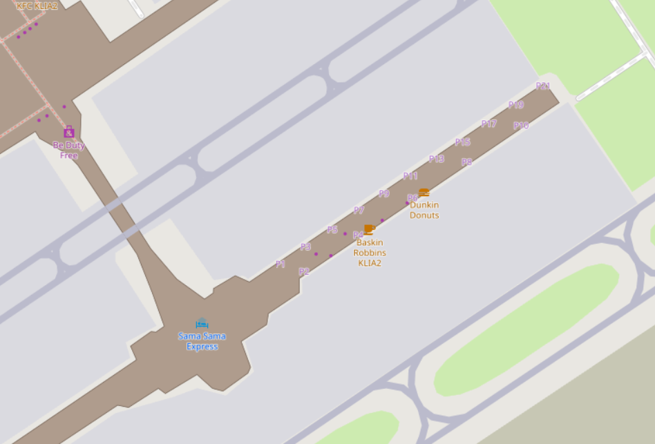 Displayed map of klia2, after changeset