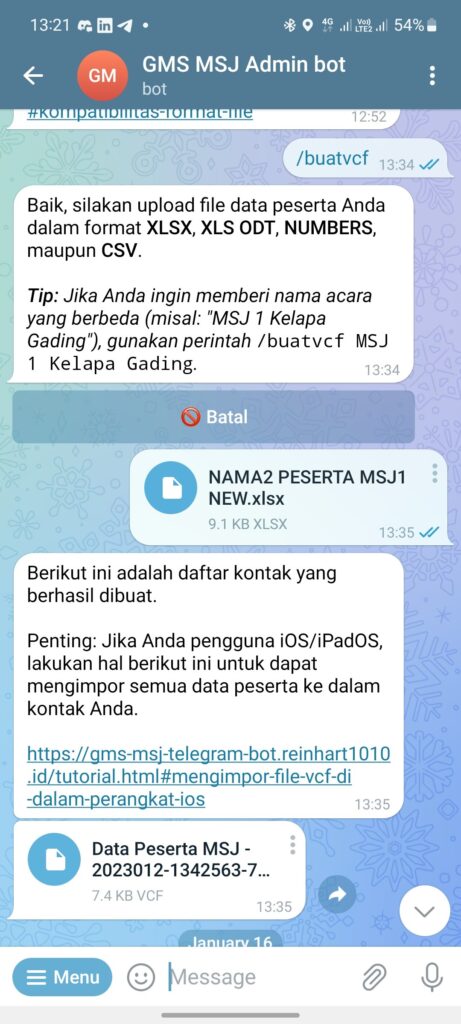 A Telegram bot account that allows automated attendance checking with Excel spreadsheets.