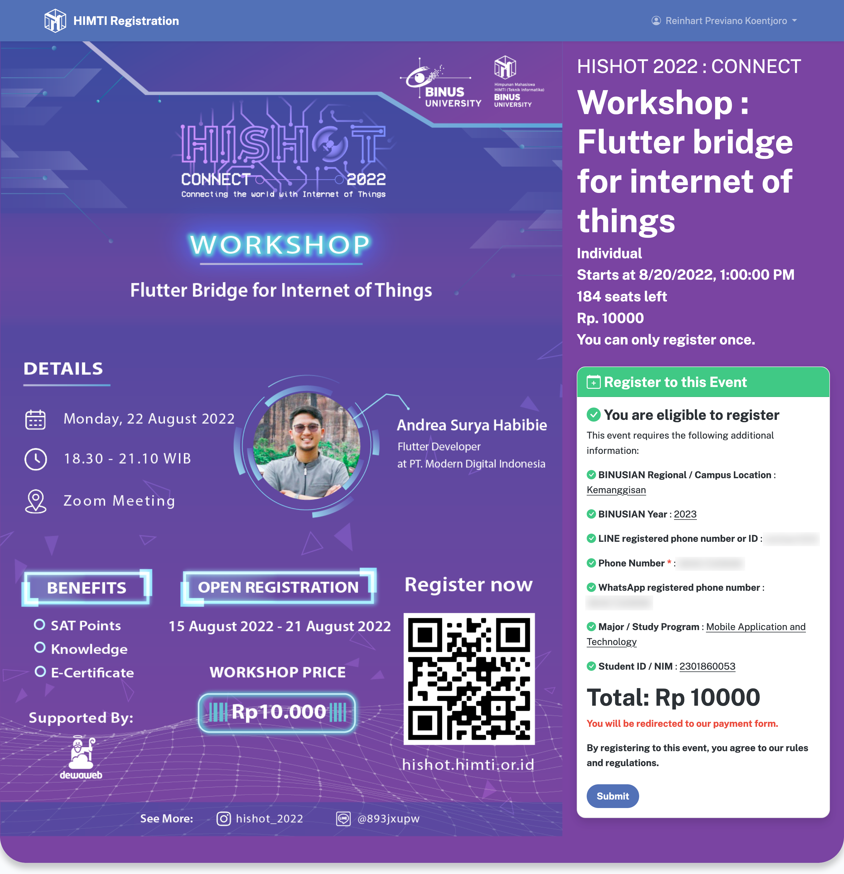 It's easy to do register for these events :)