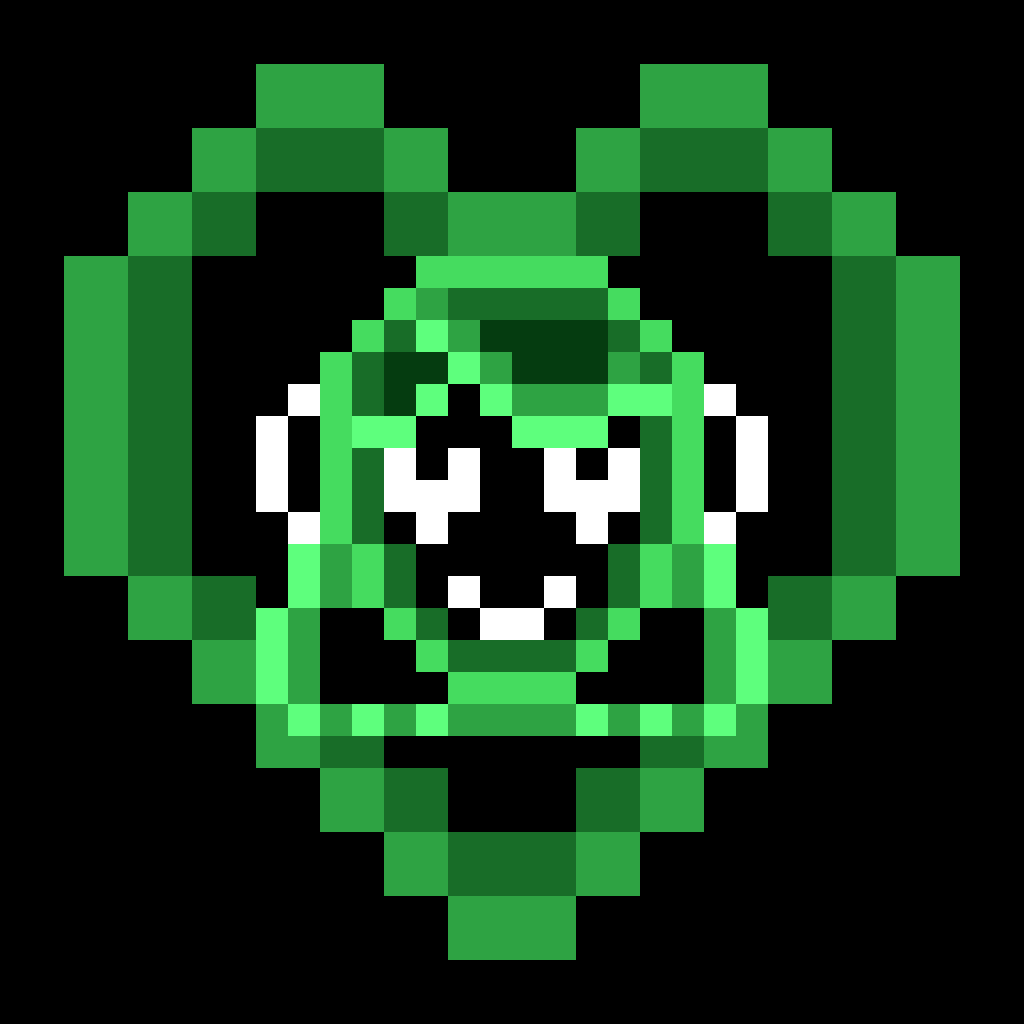 An official render of the female character's insignia, with a pixelated rendition of the new female roothead inside the symbol.