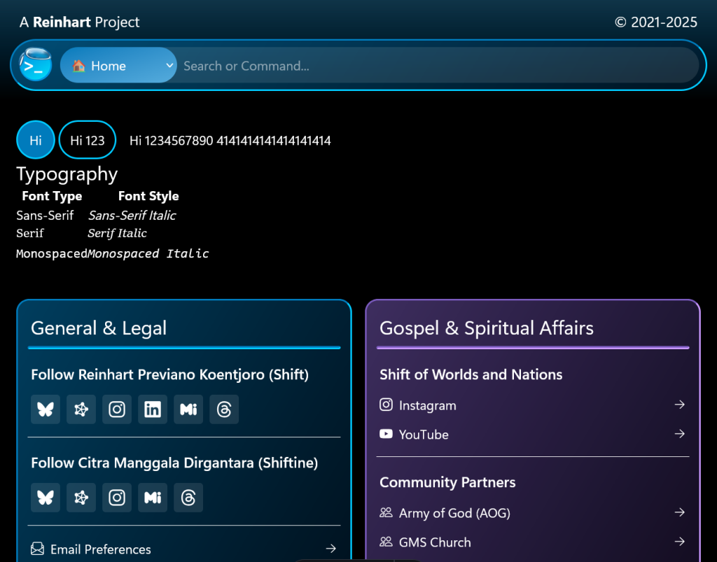 A preview of an in-construction new website, featuring the redesigned prototypes of the site's navigation bar, footer, and interactive components.